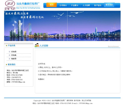 汕頭市鑫泰打包帶廠網站建設